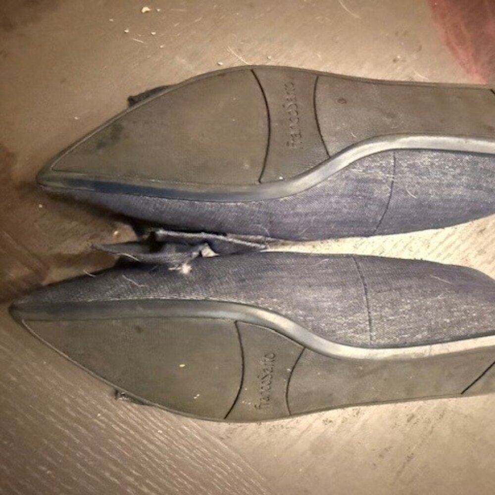 Franco Sarto Denim Flats with bow - Picture 3 of 5